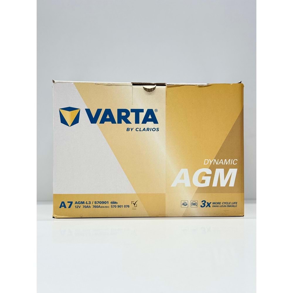 VARTA 12V 70AH 760EN A7-E39 AGM START STOP AKÜ