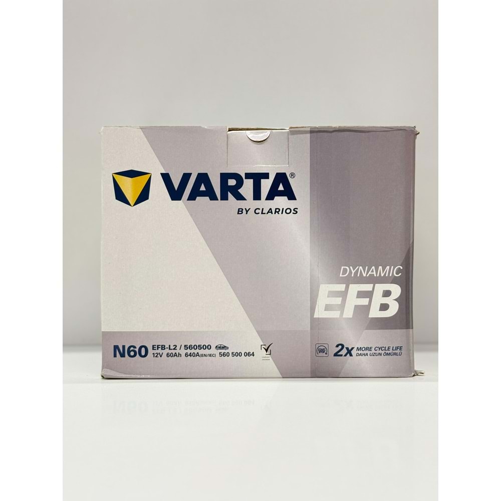 VARTA 12V 60AH 640EN N60 EFB START STOP AKÜ